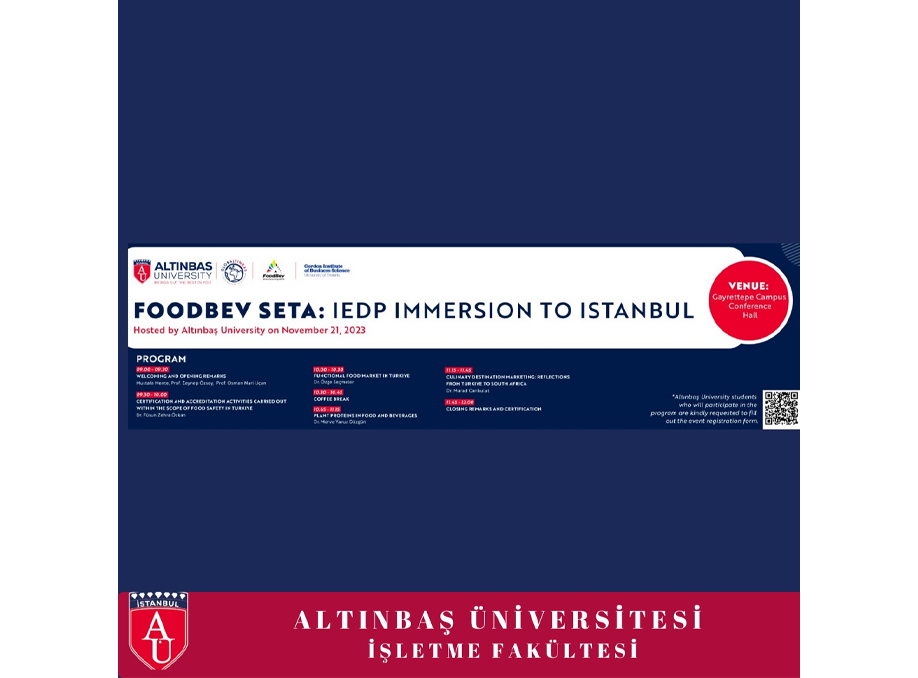 FoodBev SETA IEDP Immersion to İstanbul etkinliği