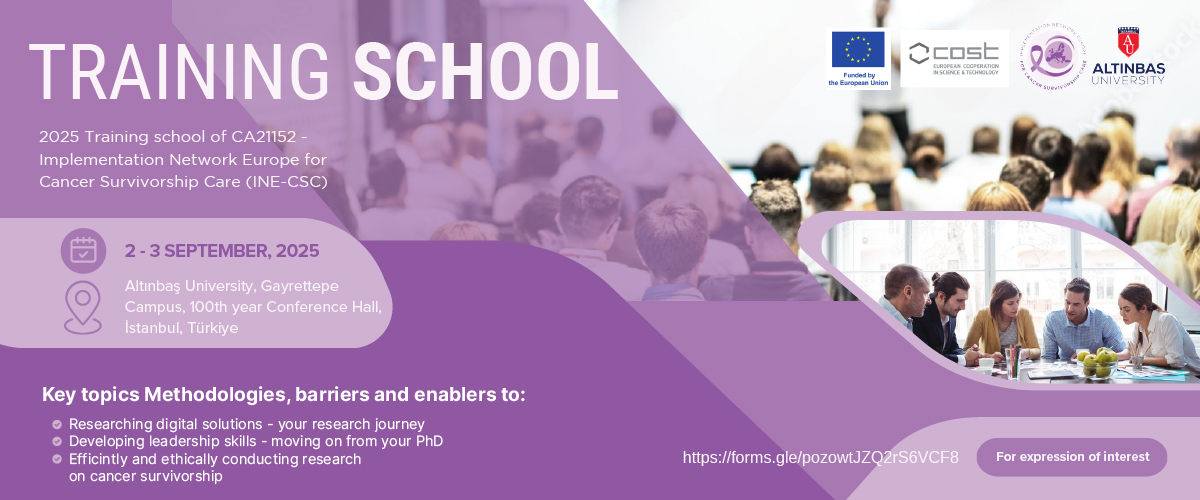 Training School of the Implementation Network Europe for Cancer Survivorship Care (CA21152) on the 2nd and 3rd of September 2025